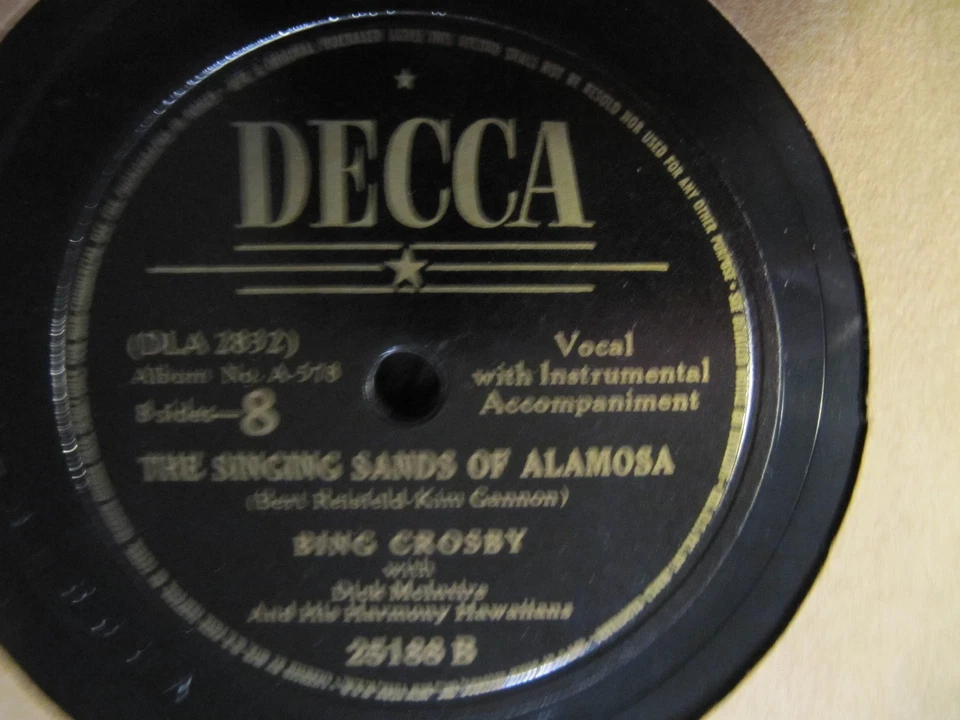 Bing Crosby Les Paul Dick McIntire DRIFTING AND DREAMING Hawaiian Decca A-578 - Image 4 of 4