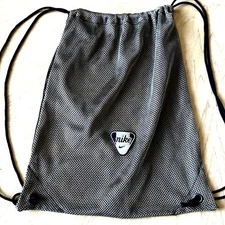 VTG Nike Black Gold Mesh Bag Gym Cinch Sack Drawstring Stadium College NFL