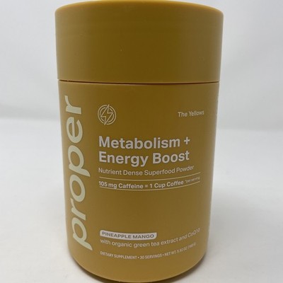 Proper The Yellows Metabolism + Energy Boost Pineapple Mango 30 Servings 5.92 Oz