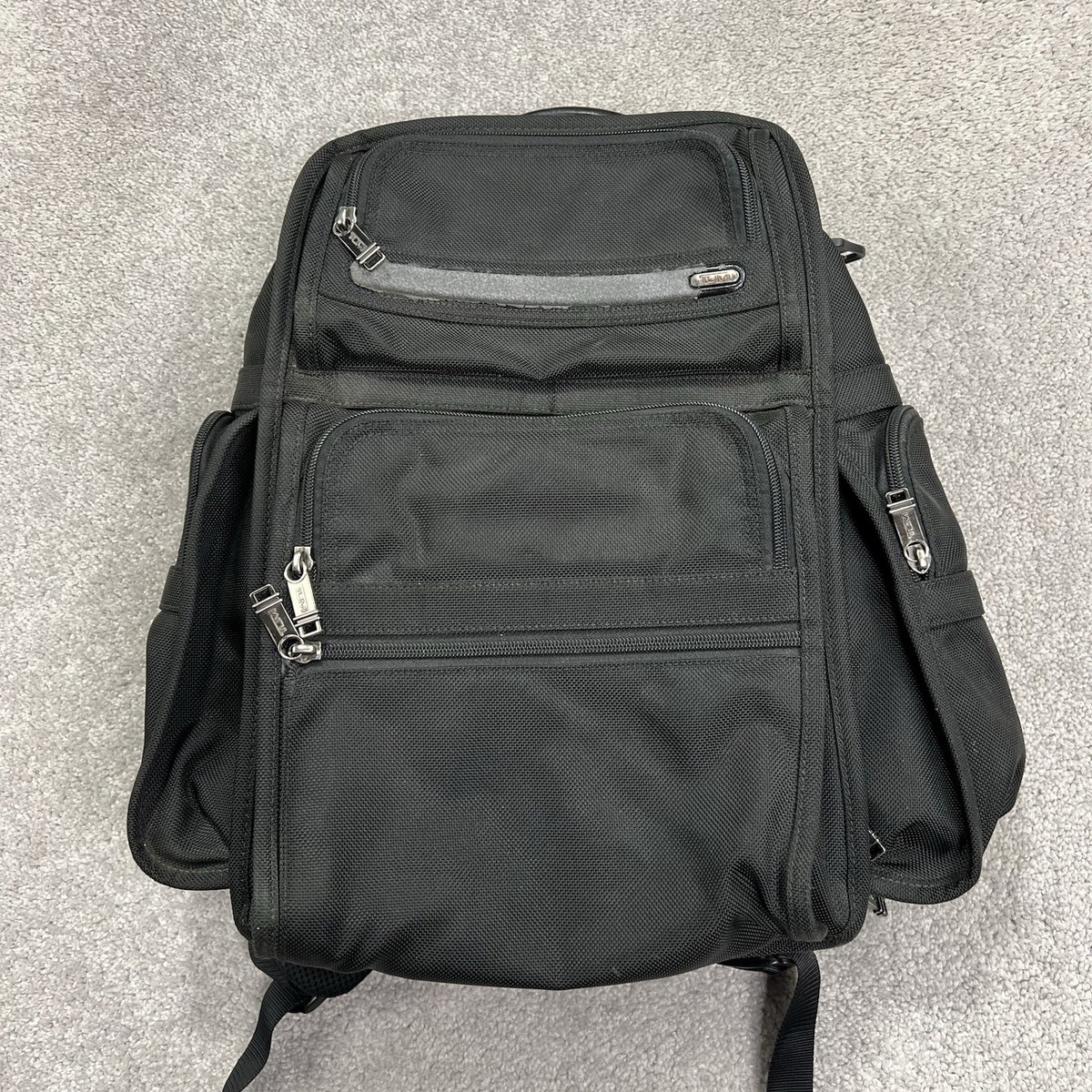 TUMI Backpack 26578D4 Black Brief Bag Nylon Tablet Pad Laptop