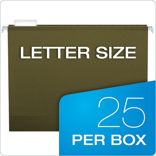 Pendaflex Reinforced 4" Extra Capacity Hanging Folders Letter Standard Green - Picture 6 of 9