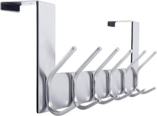 over the Door Hook Door Hanger:Over the Door Towel Rack with 6 Hooks for Hanging