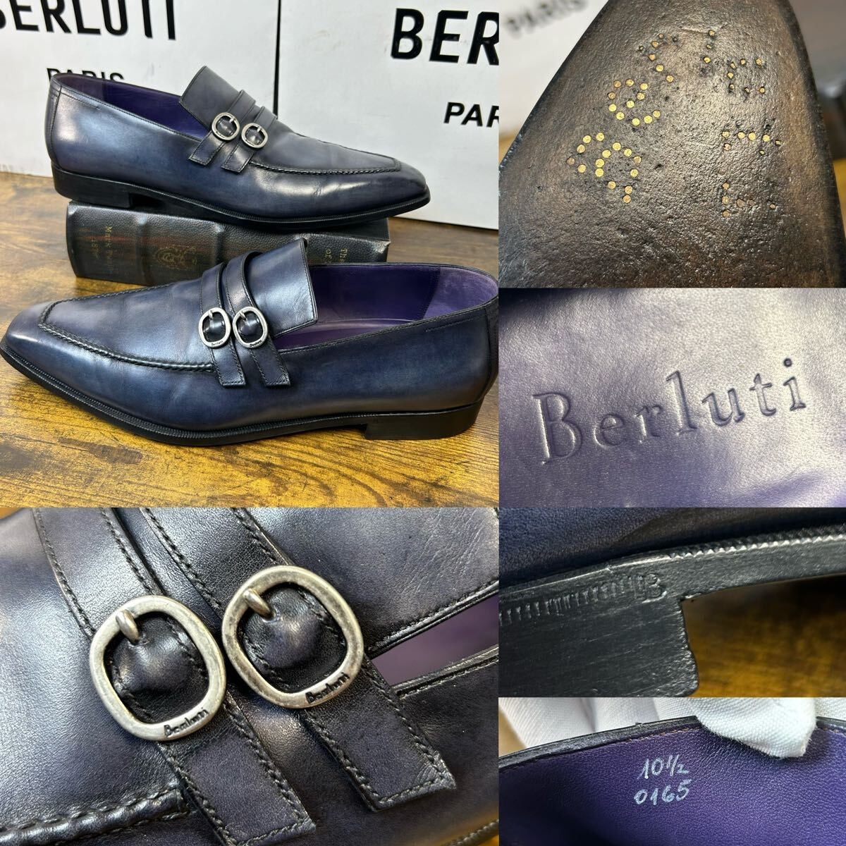 Berluti Andy Loafer Rare Custom Double Strap Venice Leather image 8