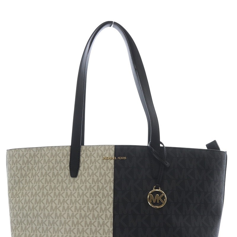 Michael Kors MICHAEL KORS 24AW JET SET TRAVEL Tote Bag Beige Black 35F4GTVT6V SR thumbnail 6