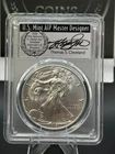 2018 Silver Eagle PCGS MS70 First Day of Issue Cleveland Signed Designer Label