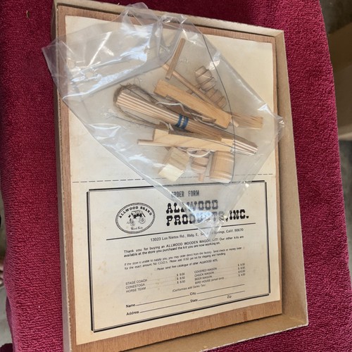 Allwood Brand Wooden Conestoga Wagon Model Kit 5012 Precut Pieces 16th Scale - Picture 7 of 9