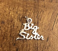 925 Sterling Silver Big Sister Charm - Big Sister Gift - Big Sister Pendant P1