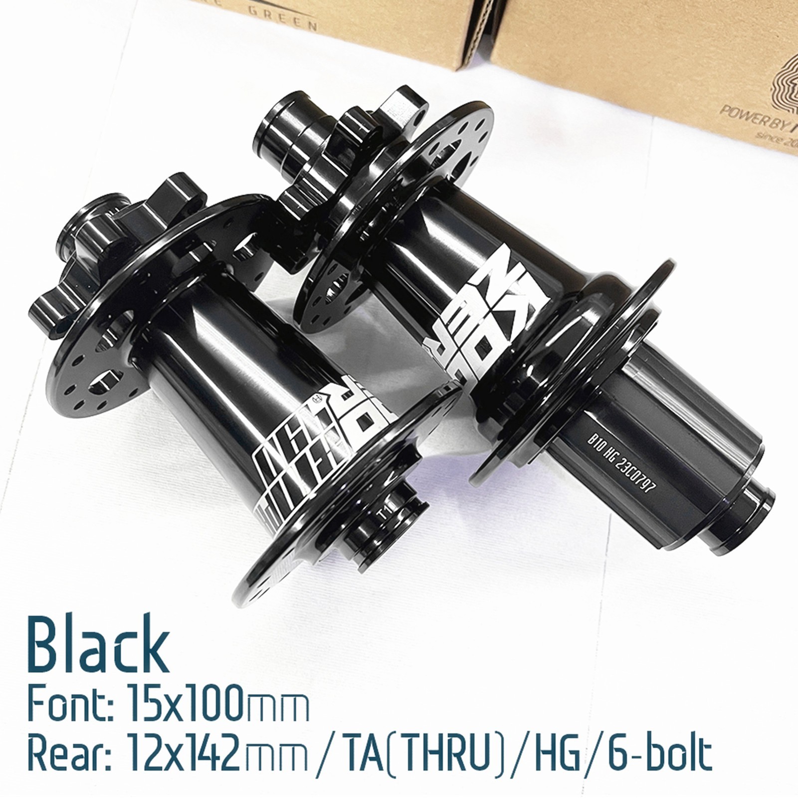 MTB Hub 32H 6 Bolt Thru Axle Disc Brake HG Fit for Shimnao 8-11S,15x100/12x142