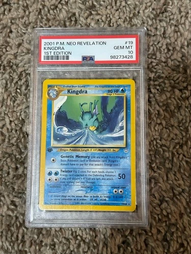 Pokemon Kingdra Neo Revelation Rare #19 PSA 10 Gem Mint