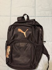 PUMA Backpack 20in Black and Rose Gold Side Pockets Gently Used