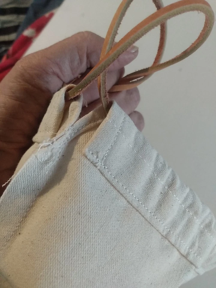 Bolsa de tela con cordón hecha a mano, bolsa de raciones Poke, recreación en polvo negro Foto 4 de 4