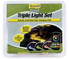 TetraPond Remote-Controlled Color Changing Triple LED Light Set - 3 units