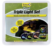 TetraPond Remote-Controlled Color Changing Triple LED Light Set - 3 units