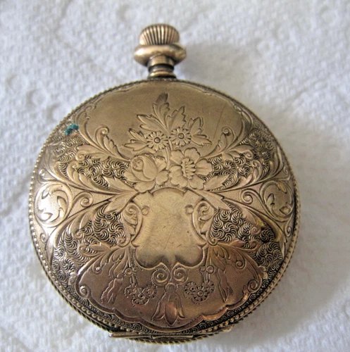 Antique 1911 Elgin Pocket Watch 6s 7J 14K Gold Filled