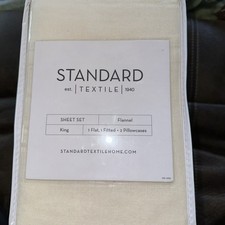 Standard Textile Flannel King Sheet Set Ivory