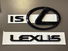 Gloss Black Trunk Logo Emblem Badge Fits 2008 To 2014 Lexus Isf Is F Lettering