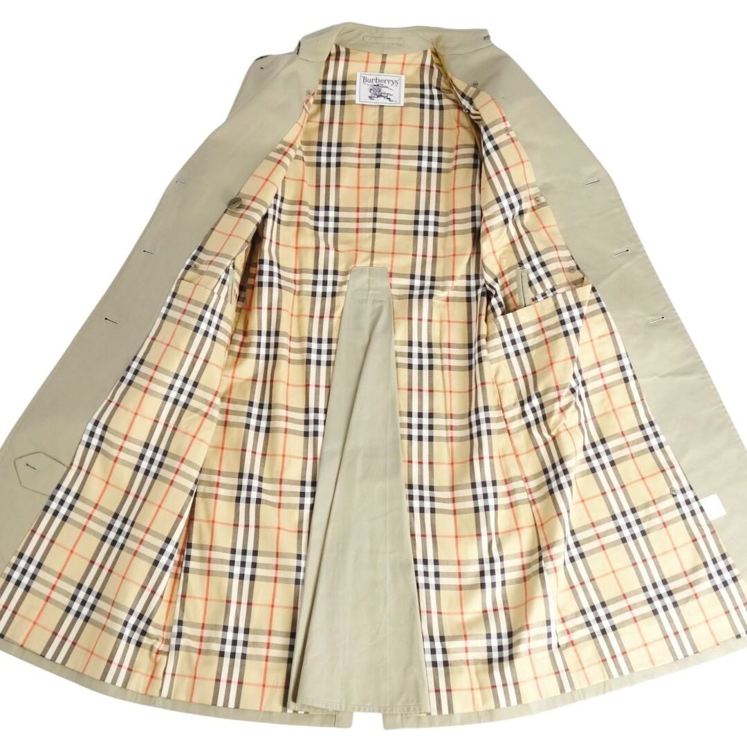 Burberry Vintage Burberrys Coat Trench 100% Cotton Check Back Used MOLO-0 thumbnail 7