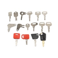 16 Heavy Construction Equipment Ignition Key Set For Cat Deere JCB Komatsu Case
