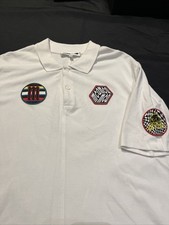 AUTHENTIC ALEXANDER MCQUEEN POLO WITH ODYSSEY MONSTER PATCHES MENS SIZE LARGE L