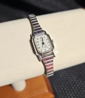 Vintage Timex Quartz Women's Watch White Dial Silver Tone New Battery 18mm