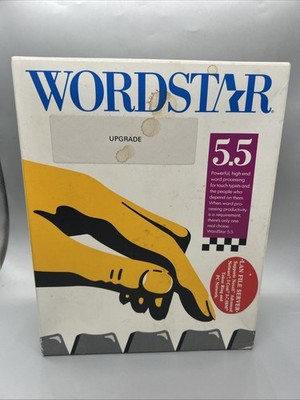 Wordstar 5.5 LAN PC Computer Diskette Software und Bücher Originalverpackt Vintage