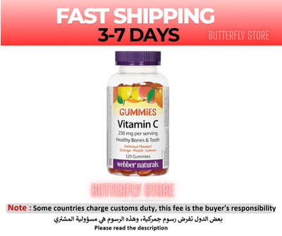  SCHNELLER VERSAND  1X Webber Naturals Vitamin C Gummies 250 mg, 120 Gummis
