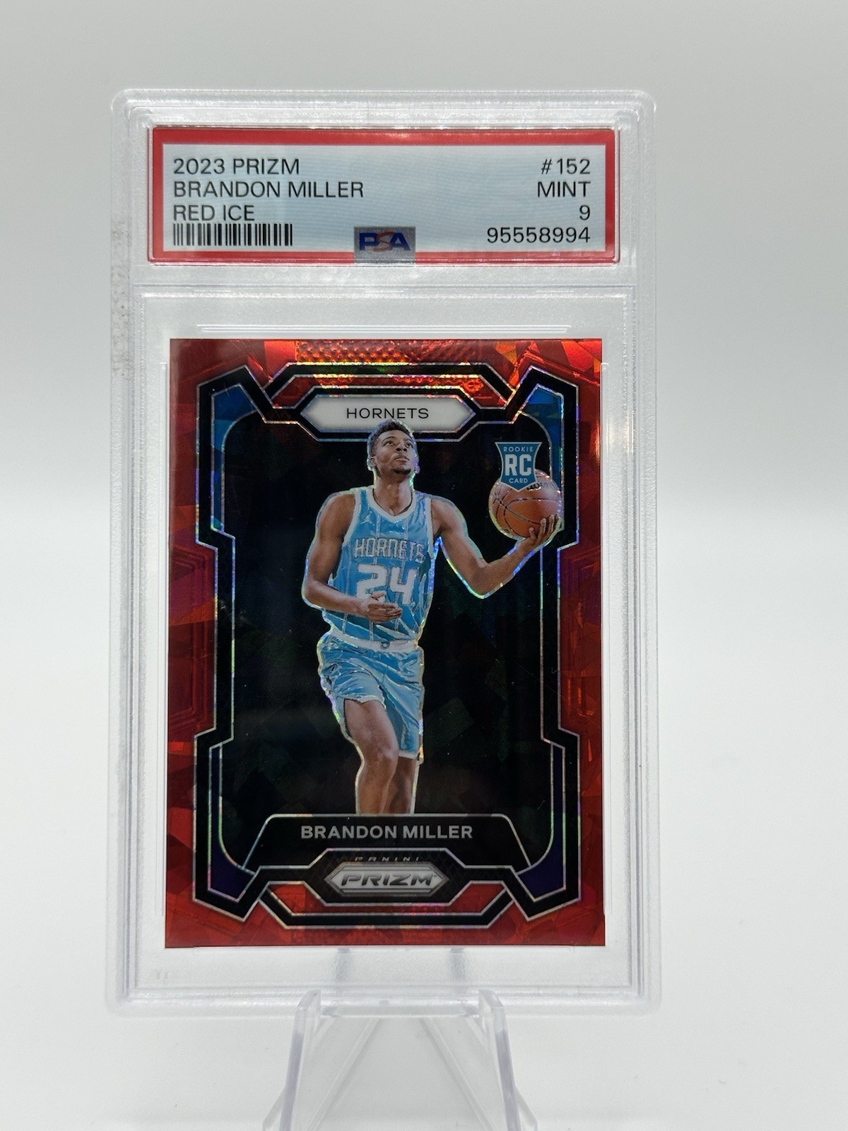 🔥2023 Prizm Brandon Miller #152 Red Ice PSA 9 (RC)🔥