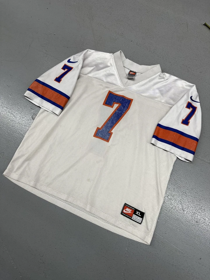 Camiseta De Colección Denver Broncos Para Hombres XL Blanca NFL Fútbol John Elway Nike Años 90 Foto 3 de 4