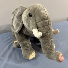 FAO Schwarz Elephant Plush 18 Inch 2018 African Elephant With Tusks