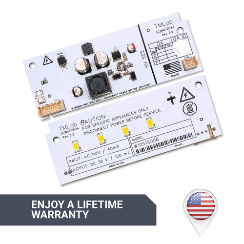 New design of W10515058 Refrigerator LED Light Driver replacement board - Picture 2 of 10