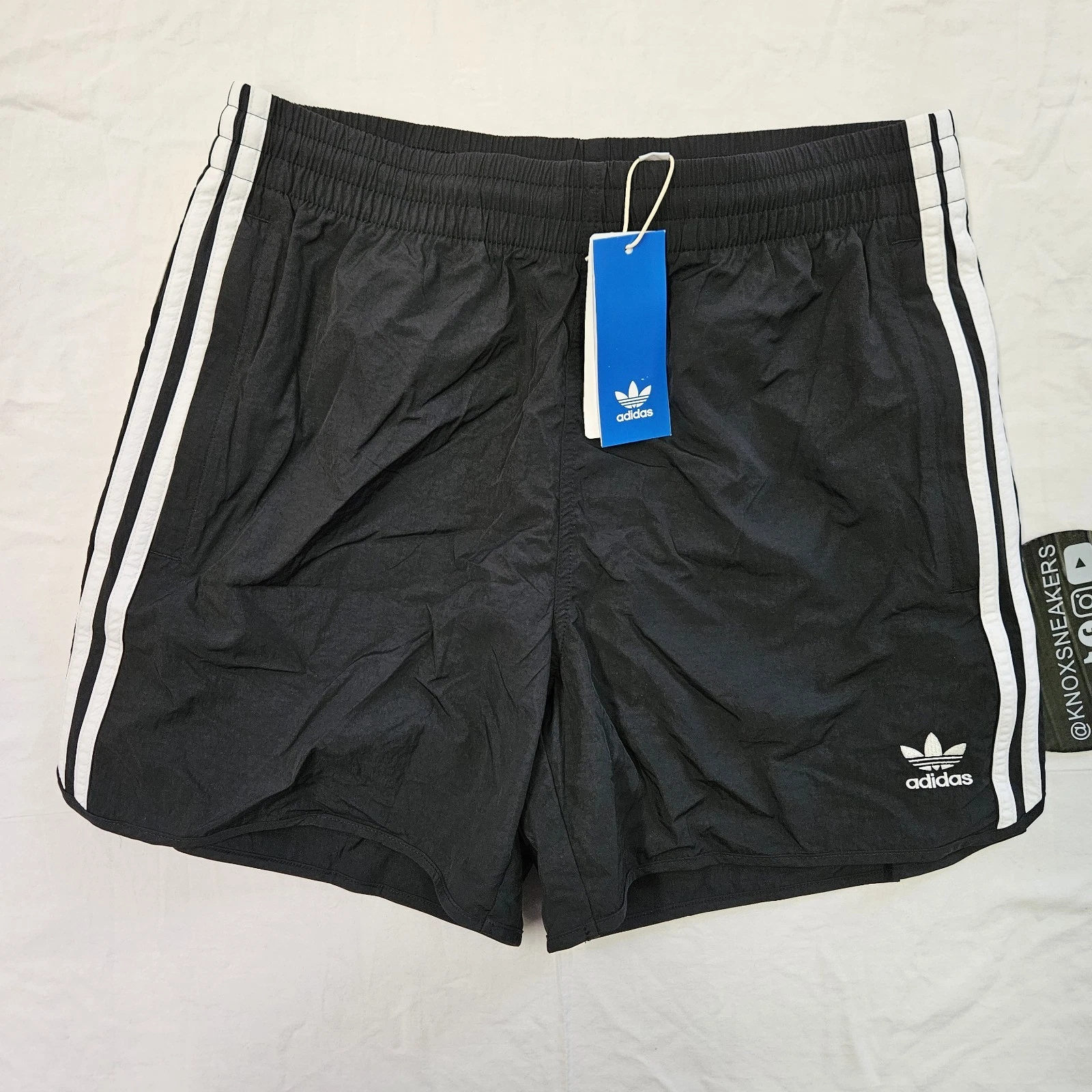 adidas Originals Classics Sprinter Shorts Black White HS2069 Men's Size XLarge