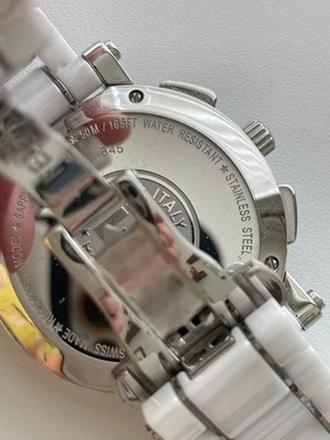 Fendi White Ceramic Chronograph Swiss Made Watch F662140 38mm w