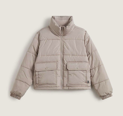 Vans Aubrey Primaloft Puffer Jacket Beige Women's Size XL New