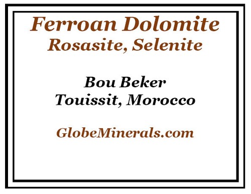 TURQUOISE BLUE ROSASITE, DOLOMITE CRYSTALS, BOU BEKKER, MOROCCO, GLOBE MINERALS - Picture 4 of 4