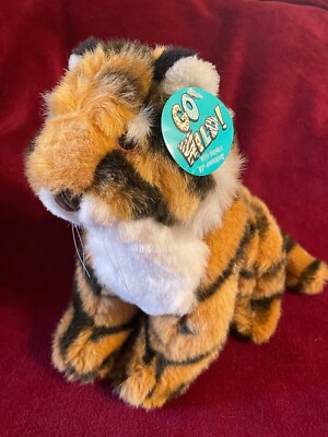 VINTAGE RARE DAN DEE PLUSH 12'' TIGER W/ GO WILD! SHOPKO 30TH ANNIVERSARY TAG!