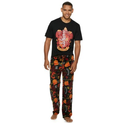 NEW with Tags Harry Potter Men's Gryffindor Lounge Pants And Tee