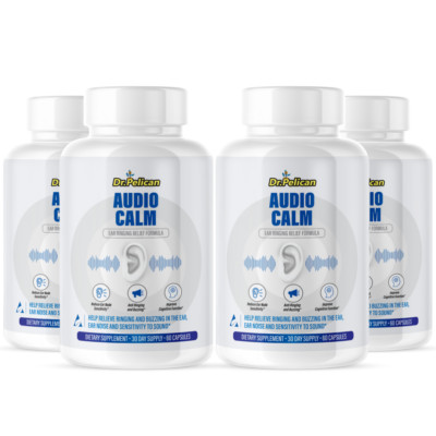 Audio Calm- Hearing Support- 4 Bottles- 240 Capsules