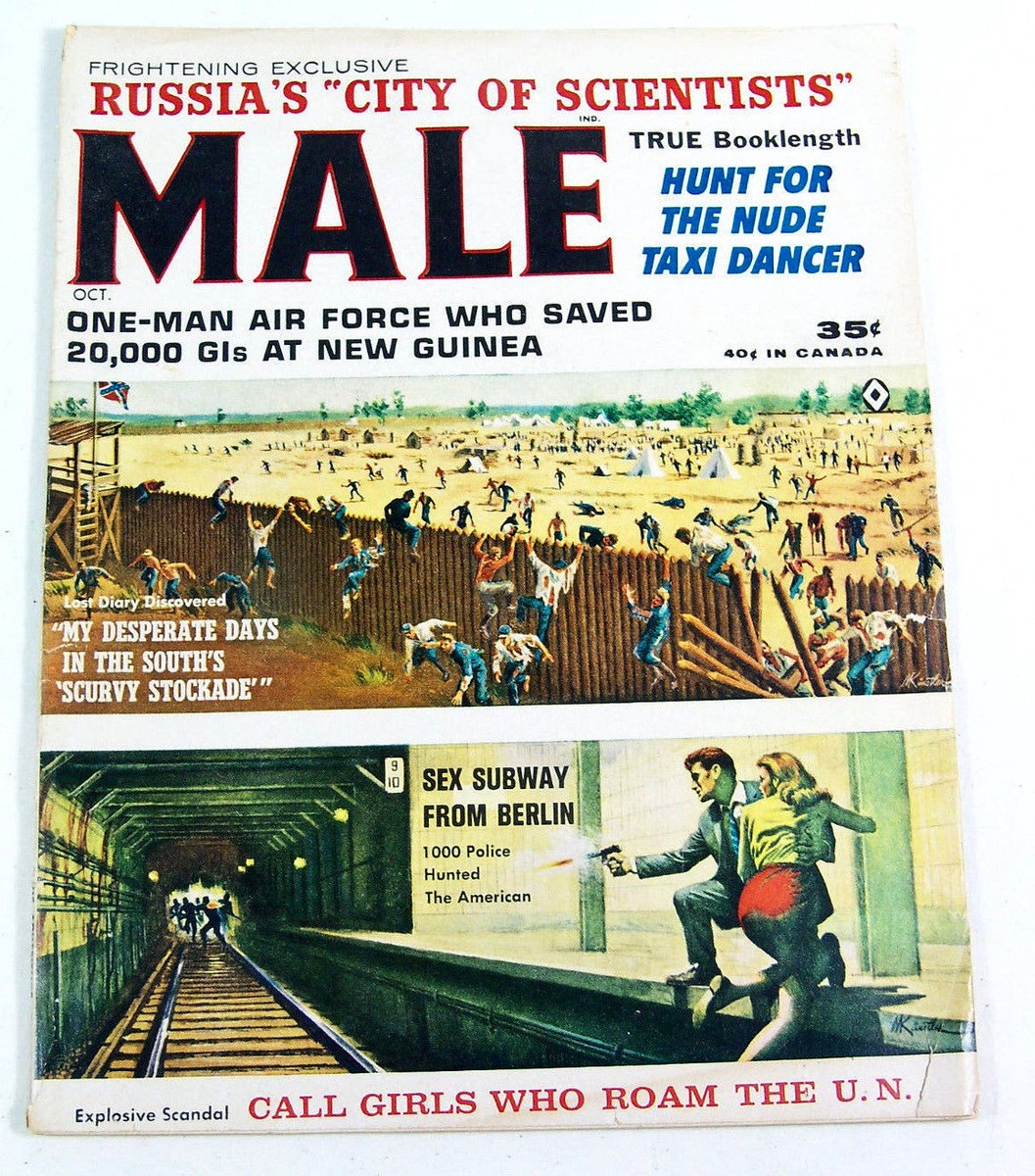 プレイボーイ　ネルマクアンドリュー Vintage MALE Magazine Oct. 1963 Pulp Fiction Pinup - Sex
