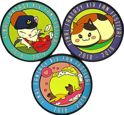 Final Fantasy XIV Heavy Hatchling Moogle Fat Cat Rubber Coaster set Square Enix