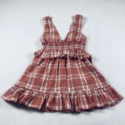 majorelle red gingham dress Majorelle Sherry Mini Dress in Red Multi Small NEW
