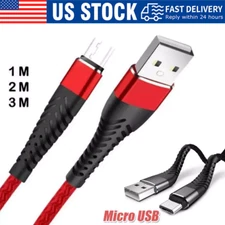 Heavy Duty Micro USB Fast Charger Data Cable Cord For Samsung LOT Android HTC LG