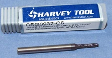 HARVEY TOOL Carbide Drill 0.0937" Dia. X  .452" LOF 140* Point