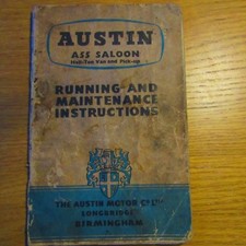 AUSTIN A55 Saloon Van Pick-up Running & Maintenance Instruction Manual Handbook