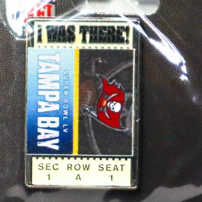 NFL Licenced SUPER BOWL 55 LV I Was There Lapel Pin Sealed in package NOS