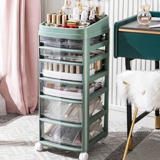 Chese Drawers Multifunctional Cosmetic Stationary Make-Up Storage Box Trolley UK