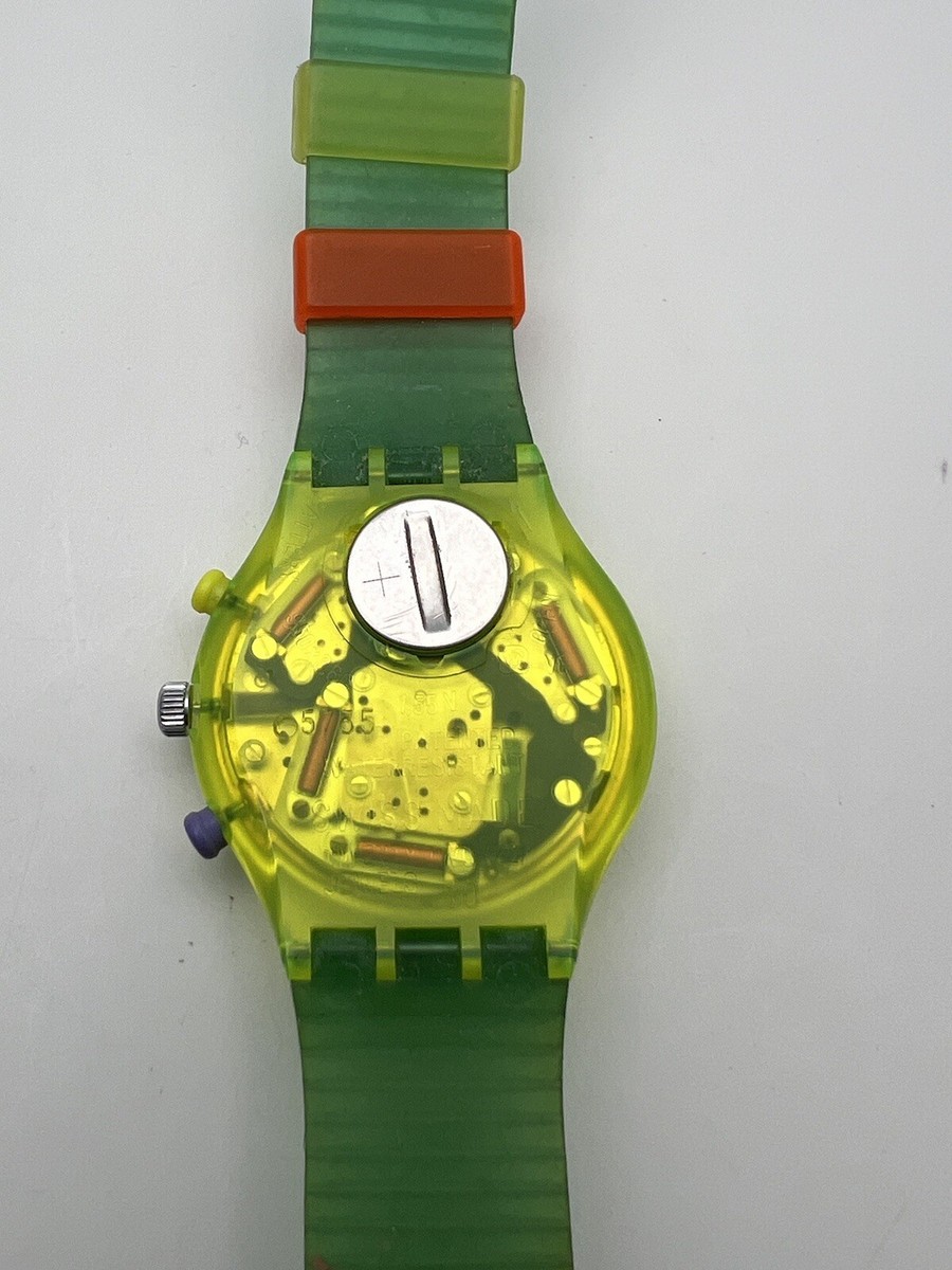 Rare Swatch Watch Neo Wave Chronograph SCJ100 90s Jelly Stag Rare Swatch Watch Neo Wave Chronograph SCJ100 90s Jelly Stag