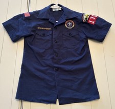 Boy Scouts of America Uniform Shirt Youth MEDIUM M Blue Cub Scout Made in USA