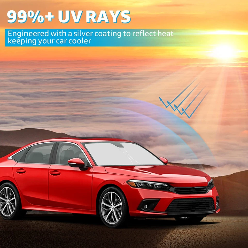 Fits Mercedes Benz E200 E250 E300 E350 E400 Windshield Sun Shade UV Block Cover - Image 4 of 4