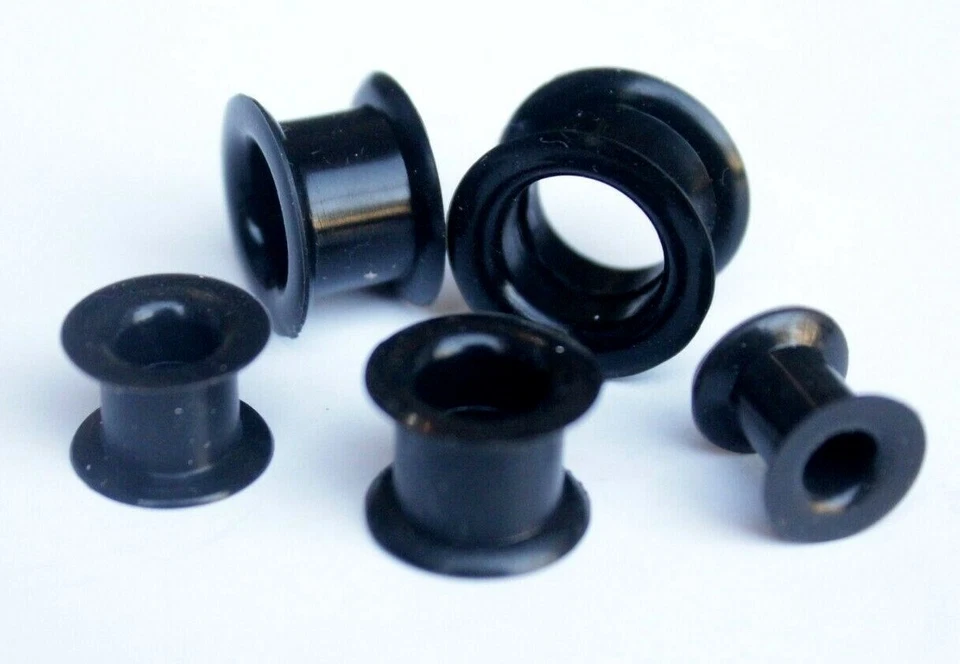 1 o Par 3-40mm Silicona Estirador Carne Túnel Tapón Expansor Grande Foto 2 de 4