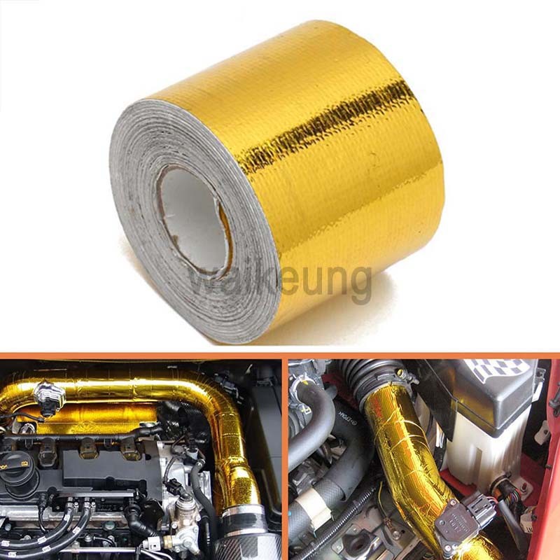 1pc Self Adhesive Reflective Gold High Temperature Heat Shield Wrap Tape  2x32' | eBay